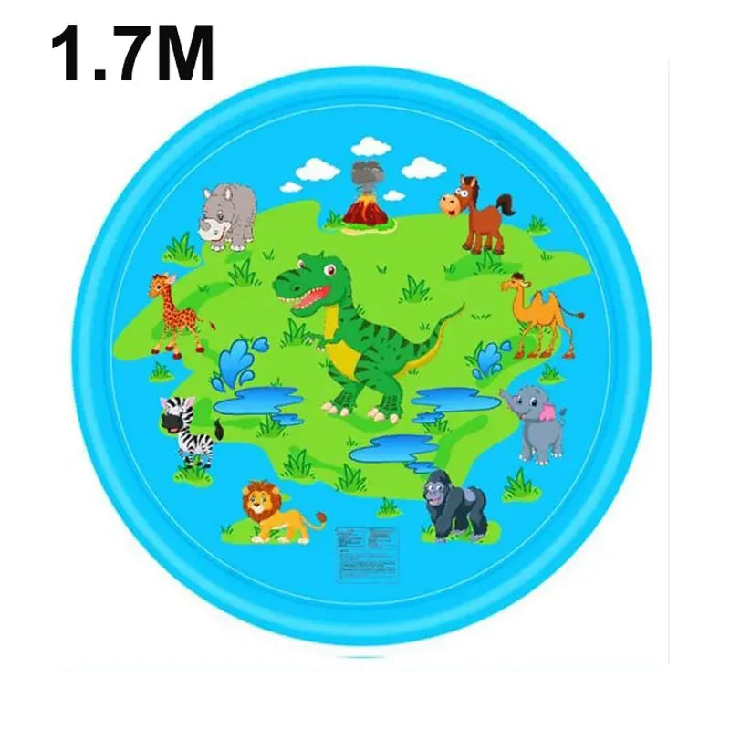 TAPIS de Barbotage Gonflable pour Enfants de 170 cm, Jet d'Eau, Piscine de Jardin, Jouet de Plage et d'Extérieur pour l'Été